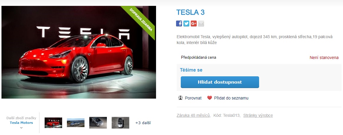 alza tesla model 3