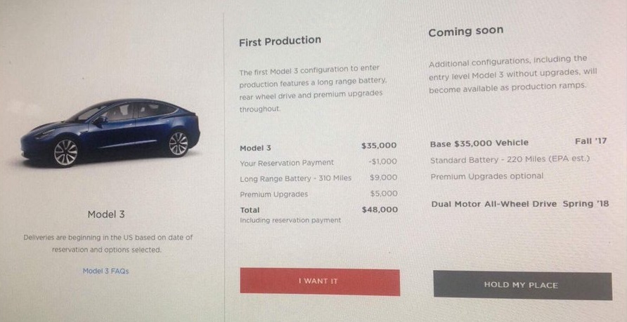 tesla model 3 konfigurator