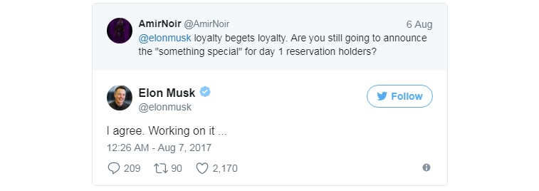 tesla model 3 darcek tweet