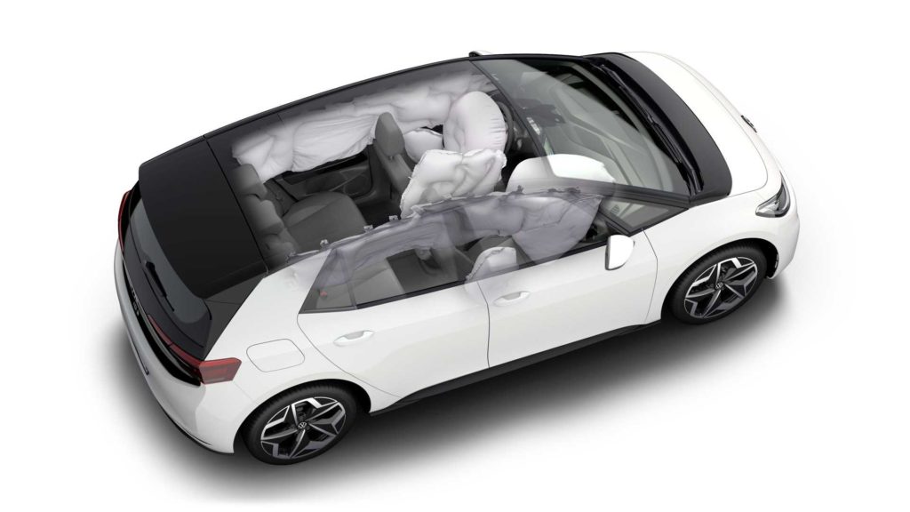 volkswagen id.3 euro ncap airbagy