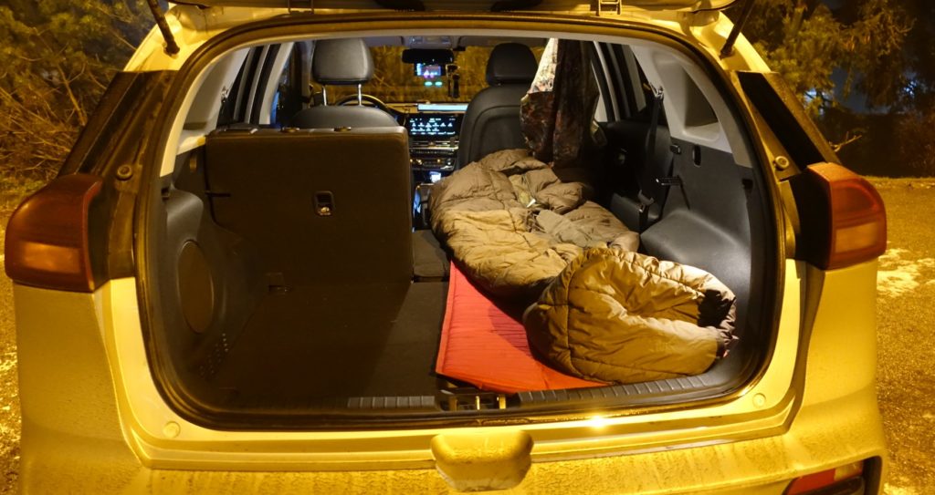 vanlife s KIA e-Niro