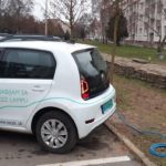 Nabíjanie elektromobilov zo stĺpov verejného osvetlenia Sabinov (Foto: FB/Marek Hrabčák - poslanec)