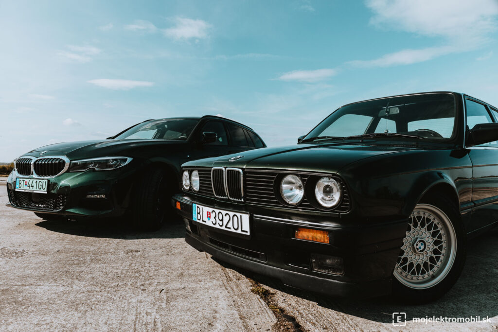 BMW 330e Touring TEST E30 zelene duo