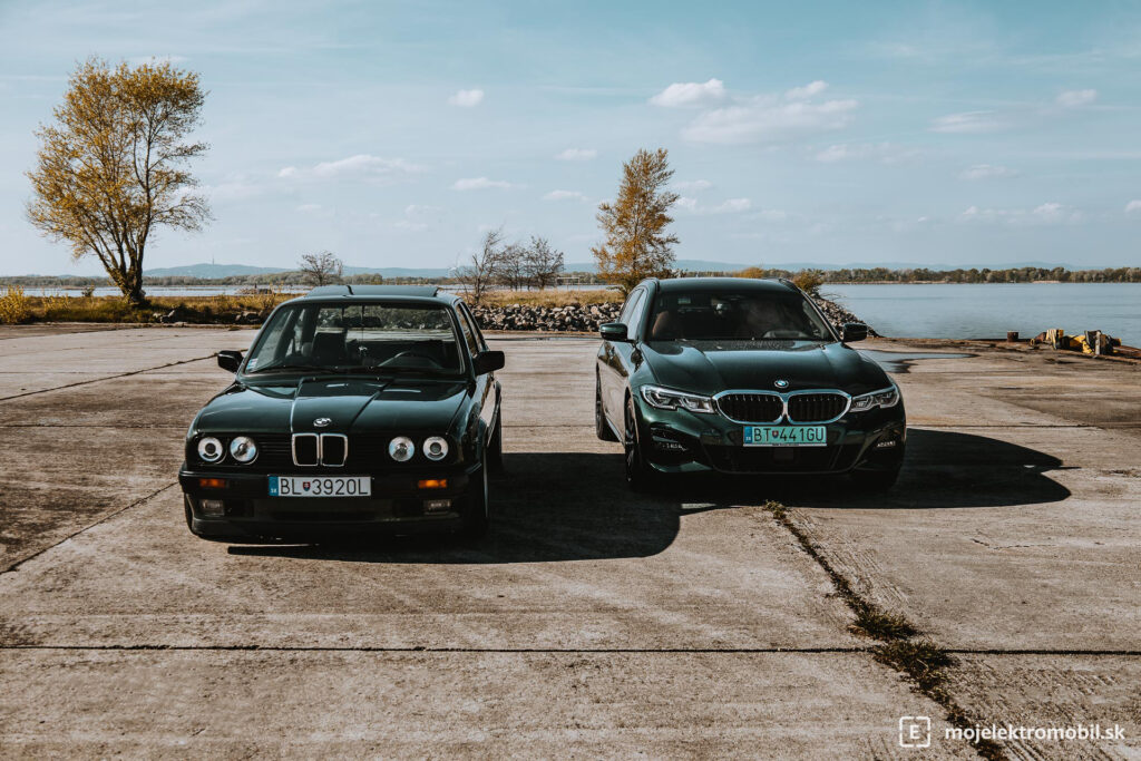 BMW 330e Touring TEST E30 zelene duo