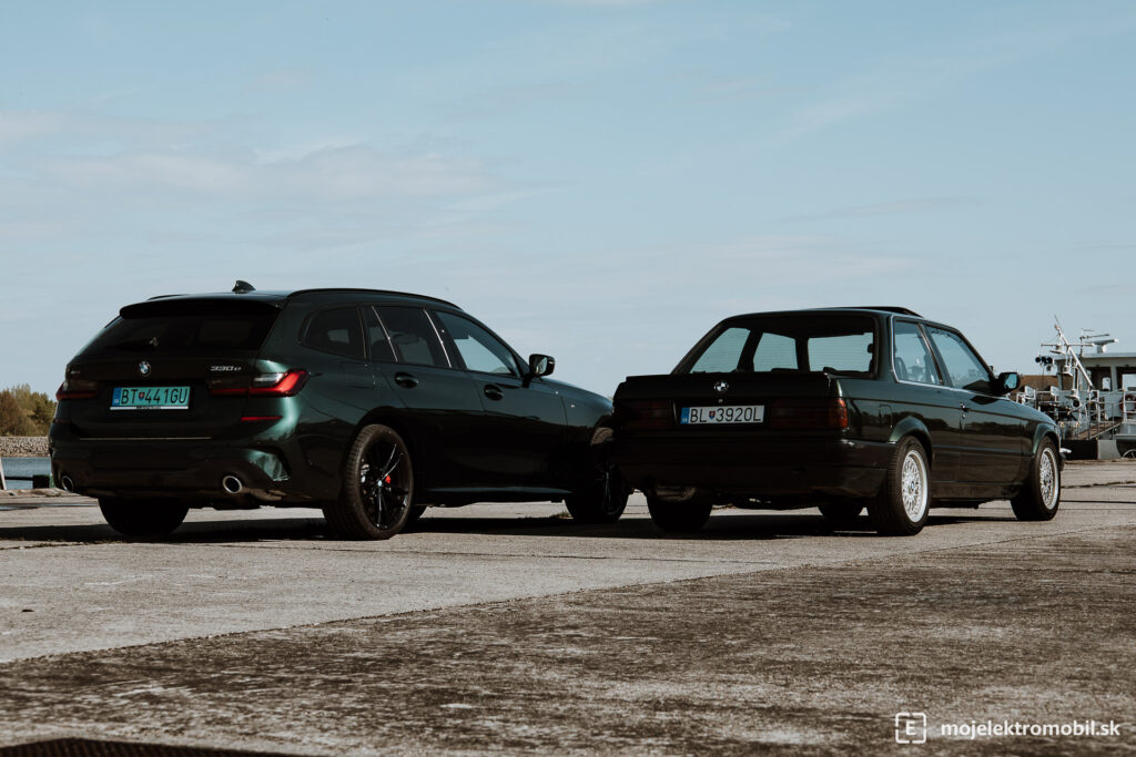 BMW 330e Touring TEST E30 zelene duo