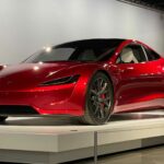 Zrýchlenie Tesla Roadster (Foto: Twitter/BLKMDL3)