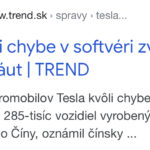 Zvolávačka elektromobilov Tesla v Číne