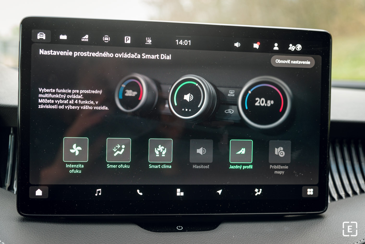 smart dials skoda superb mk4 setting nastavenie