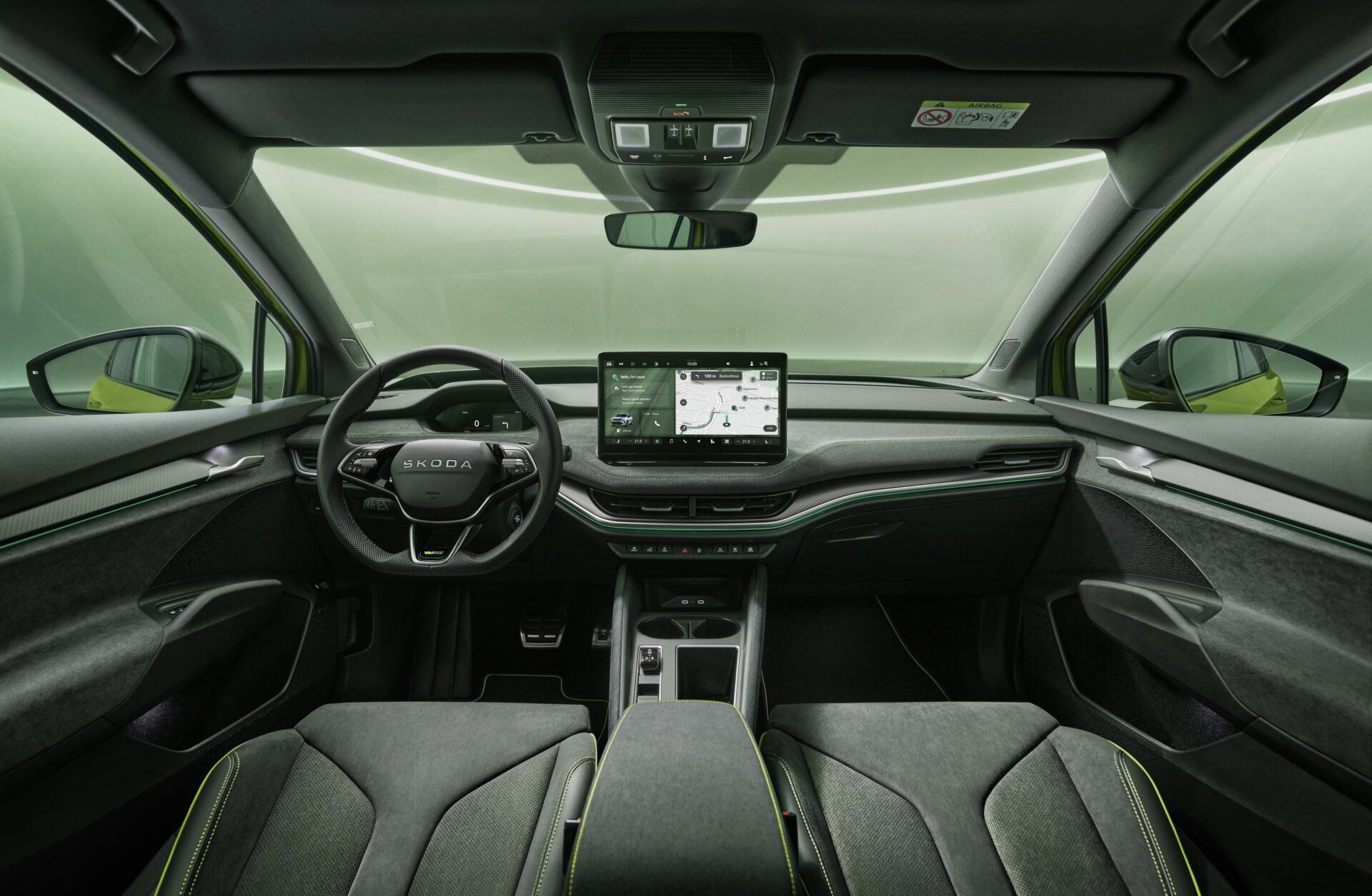 Interior Škoda Enyaq RS 2025 facelift