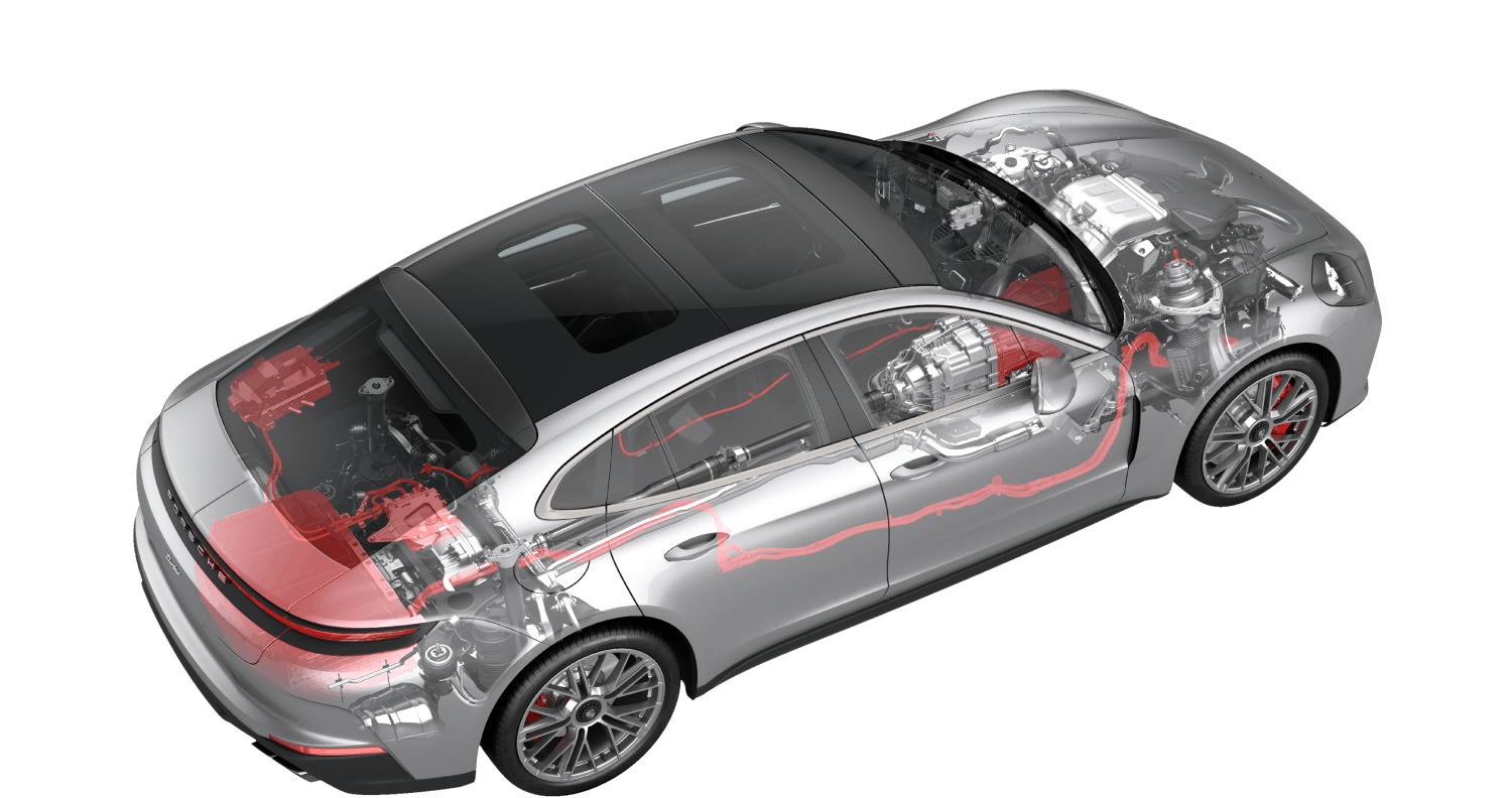 phev 2025 Porsche Panamera Turbo S E-Hybrid plugin hybrid battery system