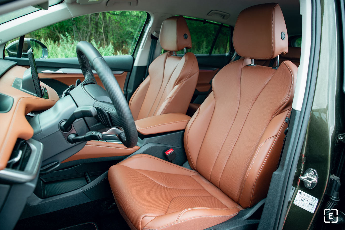 Interior test Škoda Enyaq 85x Facelift 2025 suite cognac sportline selection