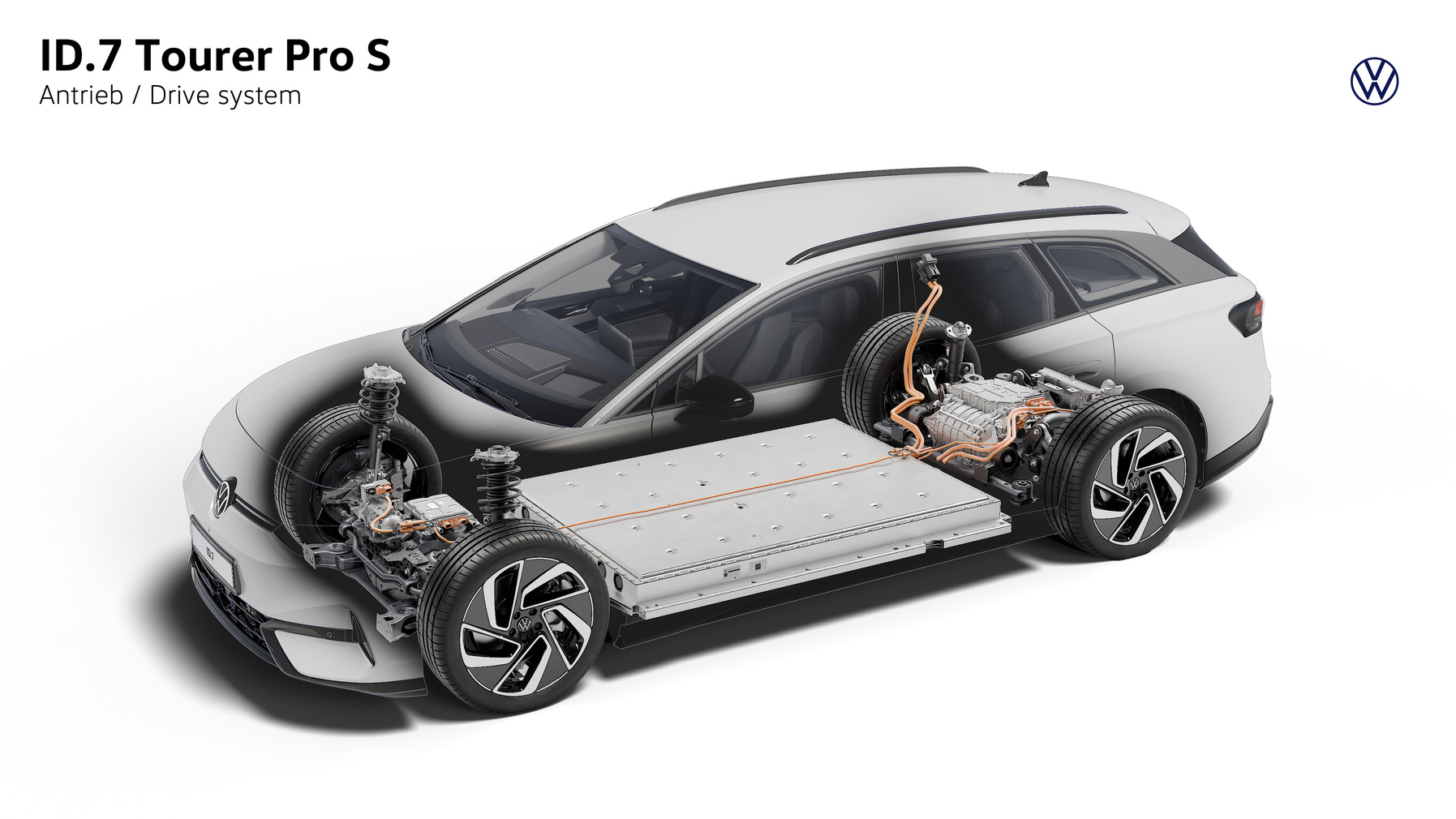 battery scheme Volkswagen ID.7 Tourer Pro S infographics long range